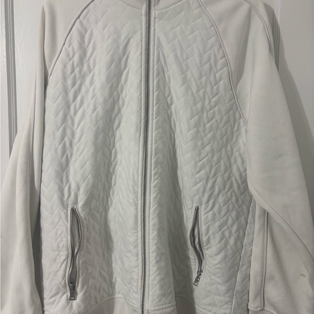 INC International Concepts Ivory Quilted Jacket